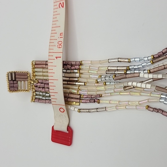 Long dangle beaded, colorful earrings. - Picture 8 of 8